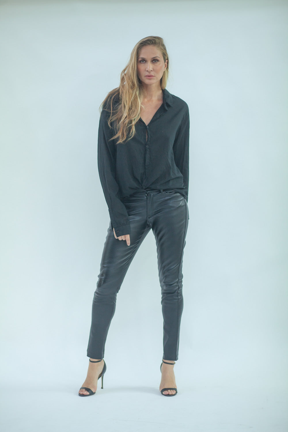 Pantalone in pelle donna LPAL001