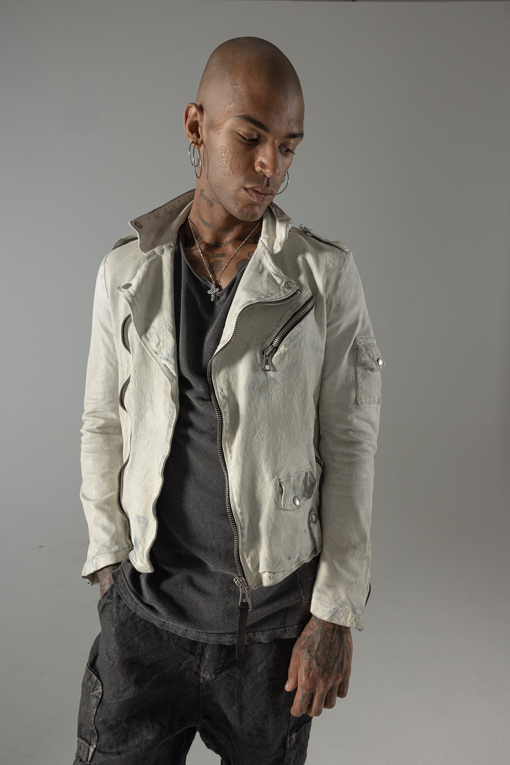 Real leather jacket MJL068
