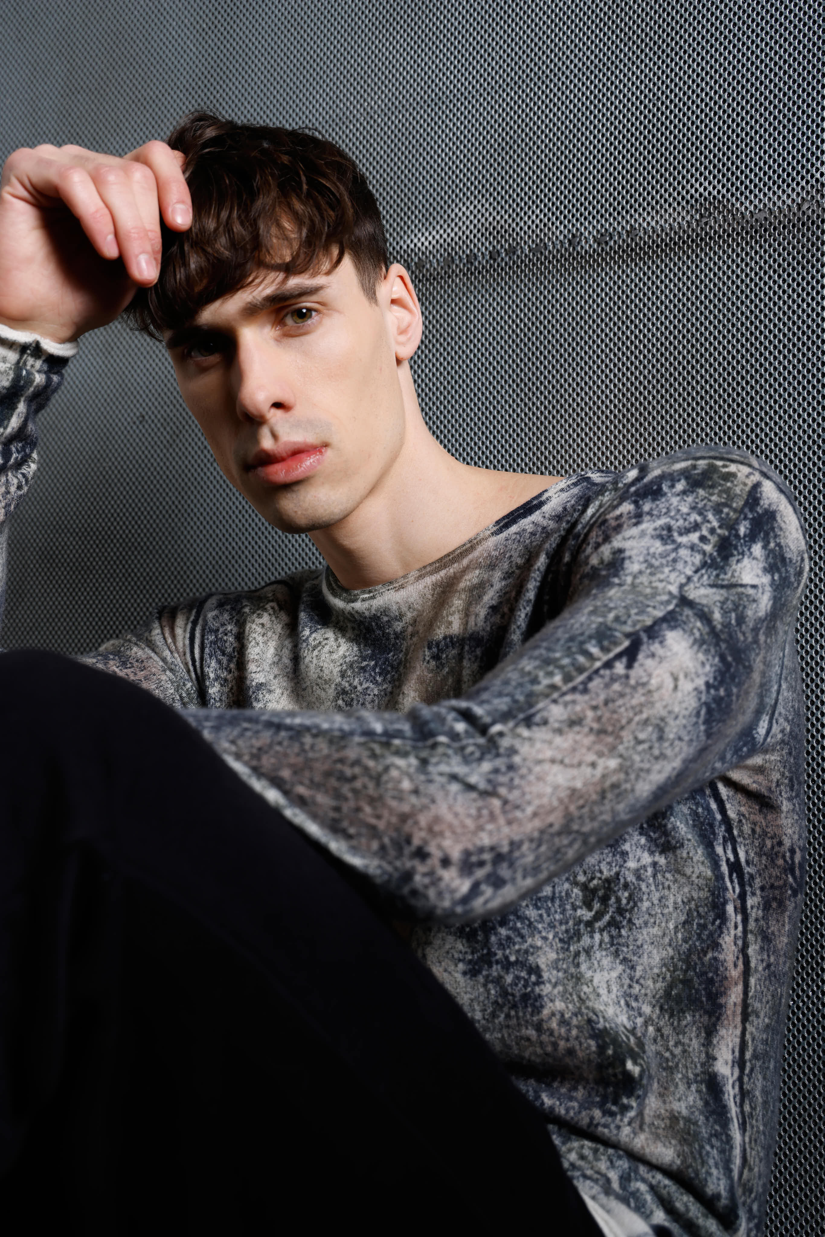 Man cashmere sweater MKN031 SHADED 3