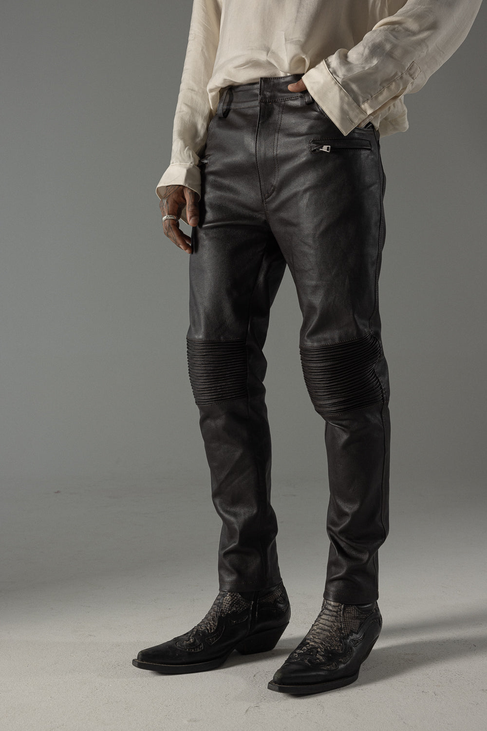 Pantalone in pelle uomo MPAL002