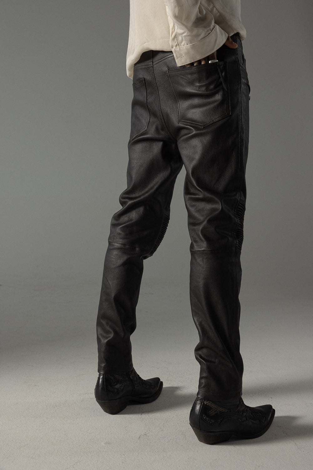 Pantalone in pelle uomo MPAL002
