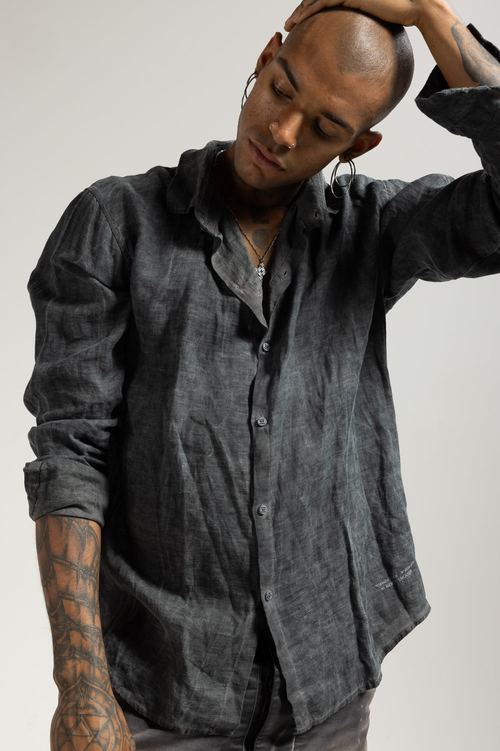 Camicia in lino a maniche lunghe MSL009