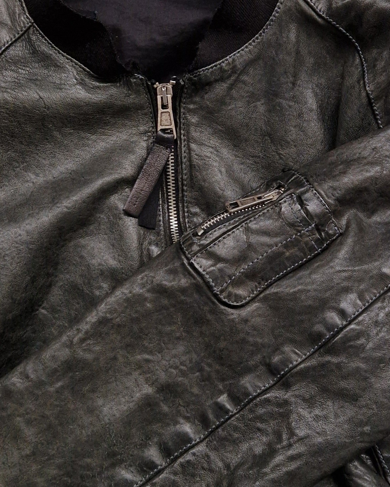 Bomber in vera pelle MJL057 FO LT-01