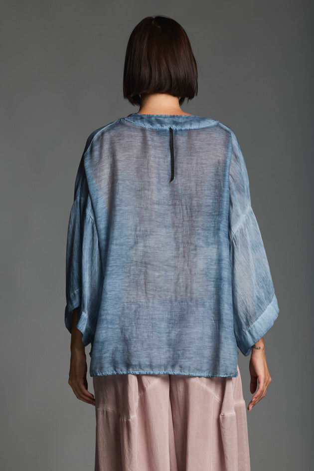 Camicia dalla linea morbida in misto cotone e seta Donna LBL013