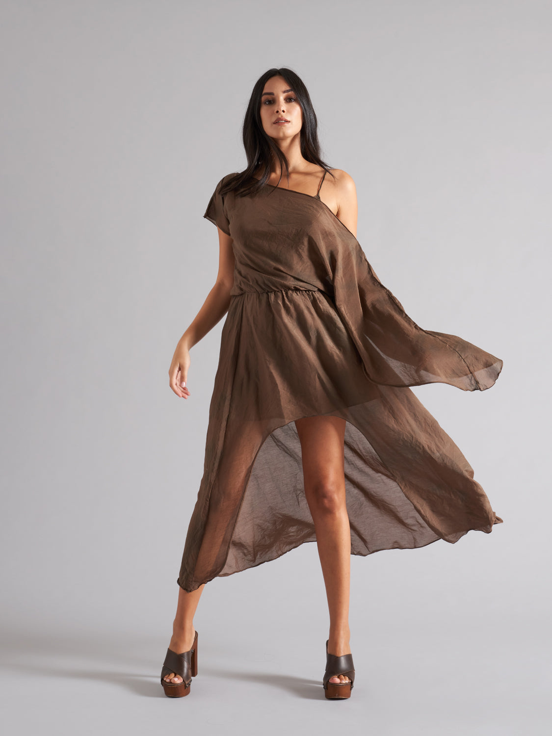 Abito donna in seta-cotone LDR031 TD4