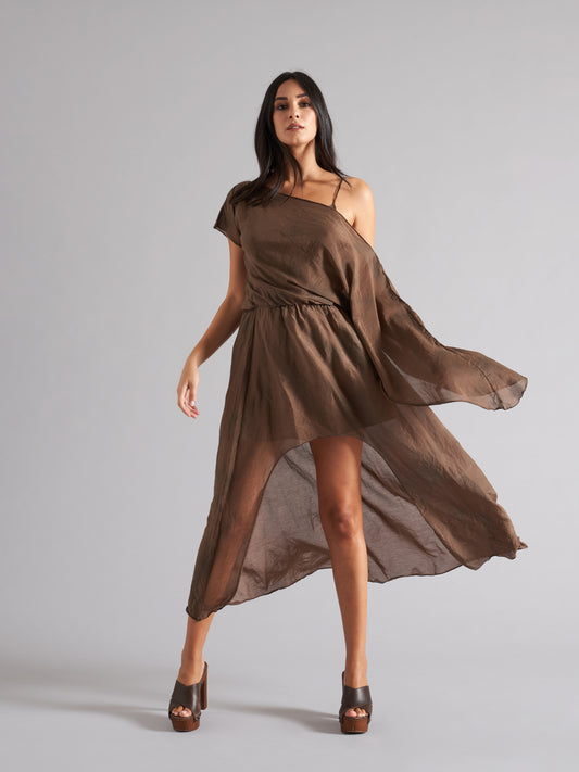 Abito donna in seta-cotone LDR031 TD4