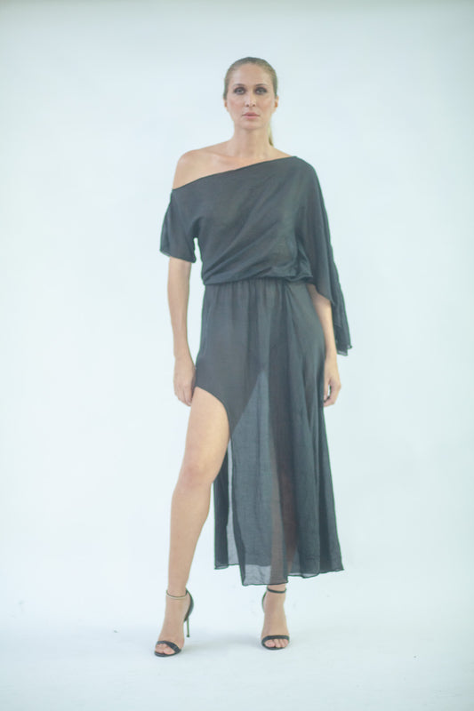 Abito donna in seta-cotone LDR031