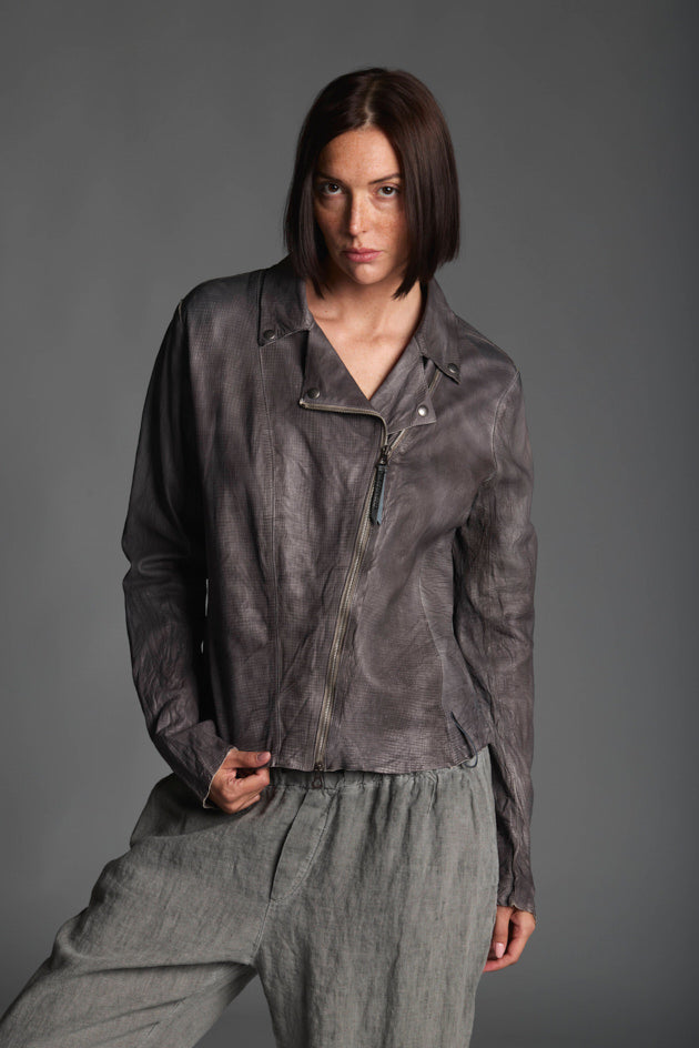 Giacca in vera pelle tinteggiata LJL035