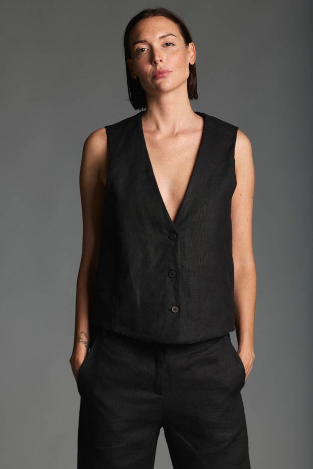 Gilet in lino donna LMBW002