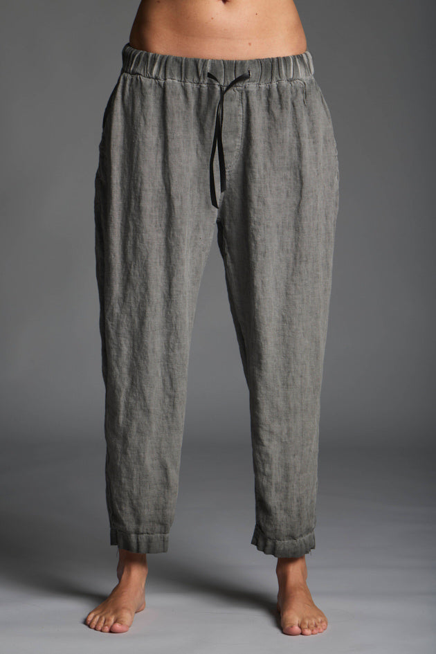 Pantalone donna lino 100% con cordino LMPA058