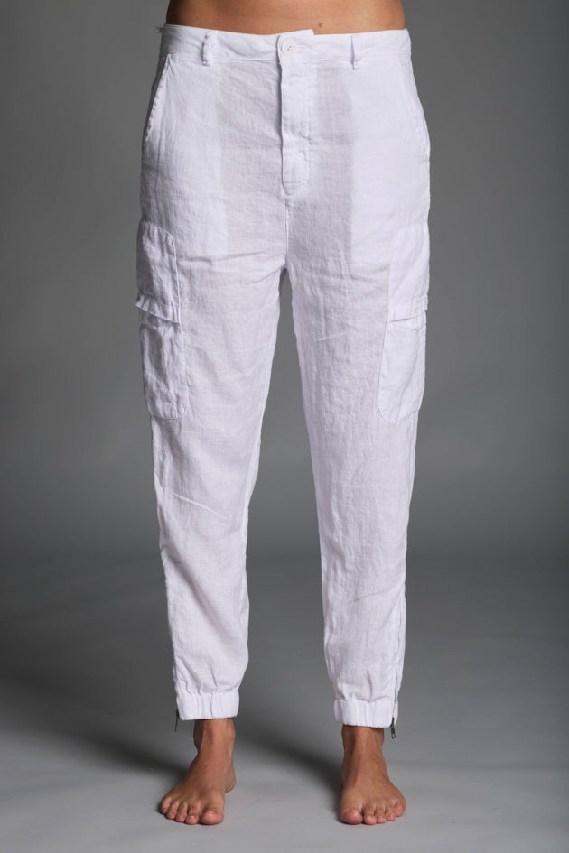 Pantalone in lino donna LMPA069 W045