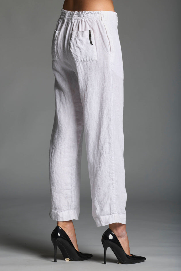 Pantalone lungo in 100% lino Donna LMPA083 W142