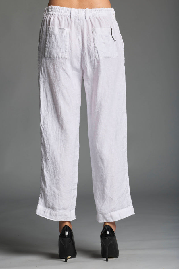 Pantalone lungo in 100% lino Donna LMPA083 W142