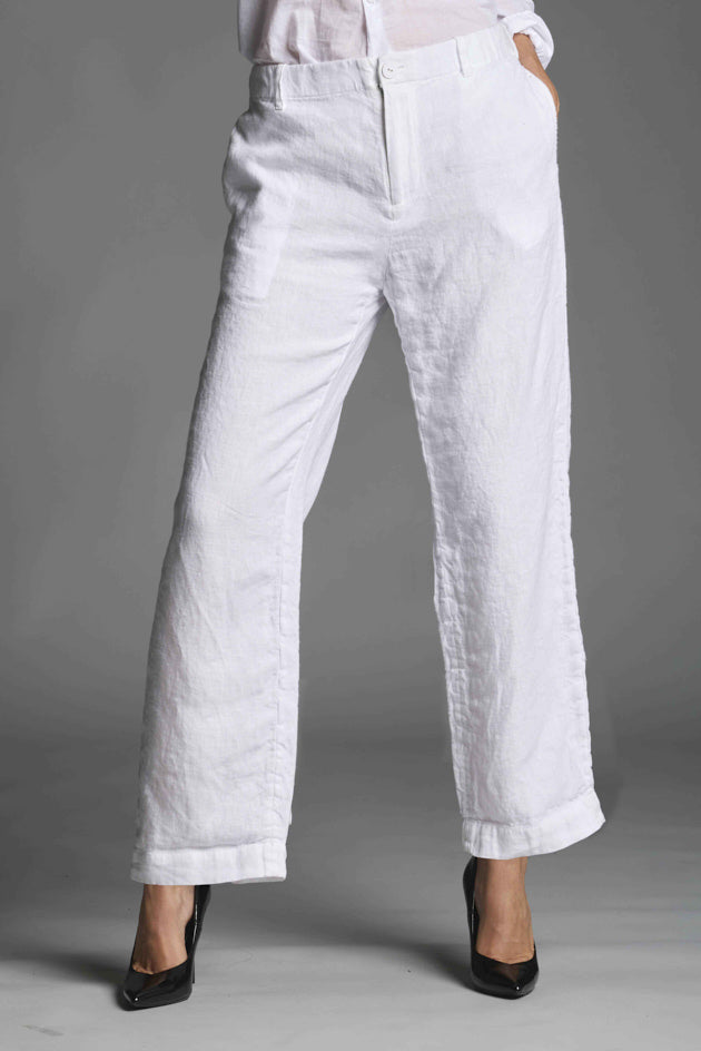 Pantalone lungo in 100% lino Donna LMPA083 W142