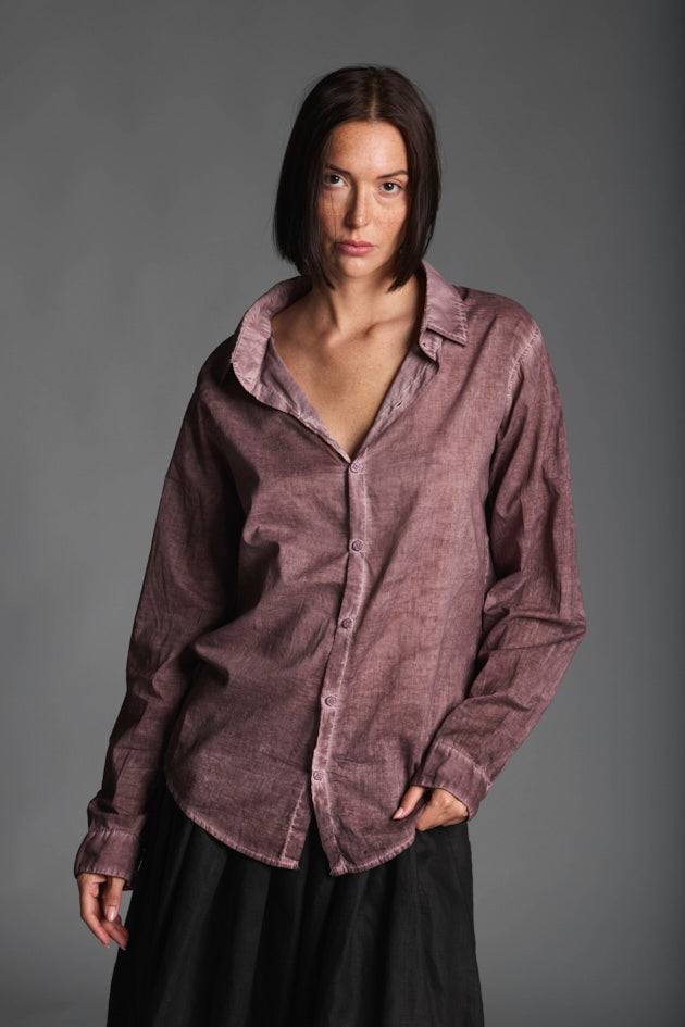 Camicia in cotone donna LMSL009 W062