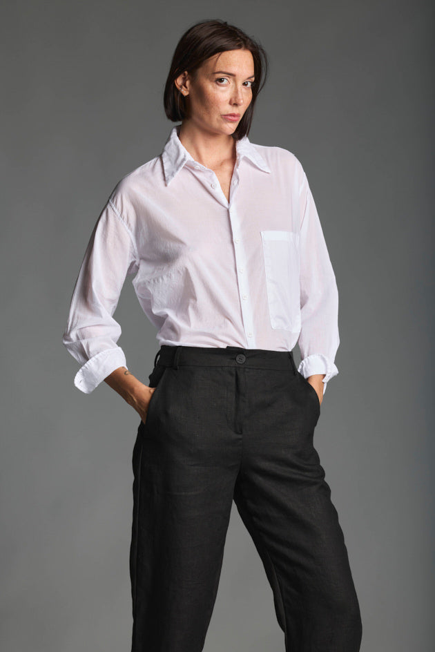 Camicia in cotone donna LMSL019 W062