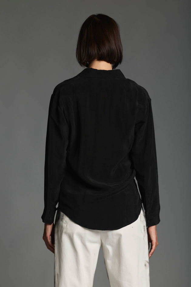 Camicia in 100% cupro a maniche lunghe donna LMSL022
