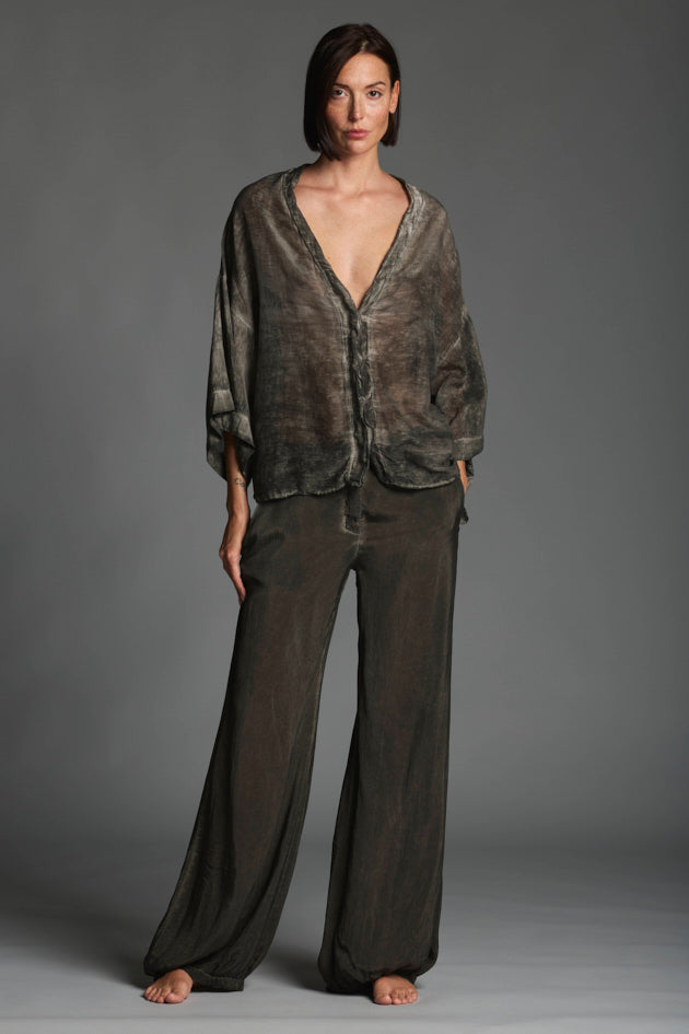 Pantalone cupro donna LPA044 DYE