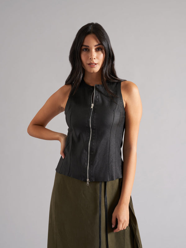 LVE002 genuine leather vest