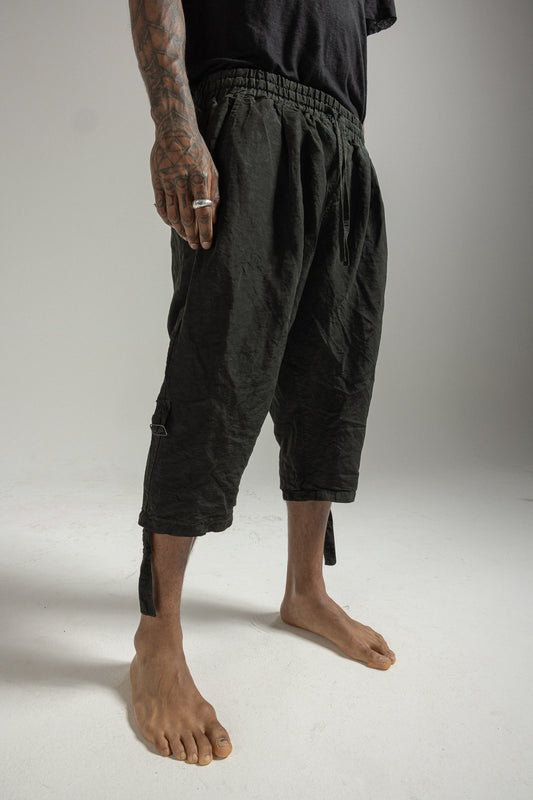 Bermuda in lino-cupro uomo MBE036 W138