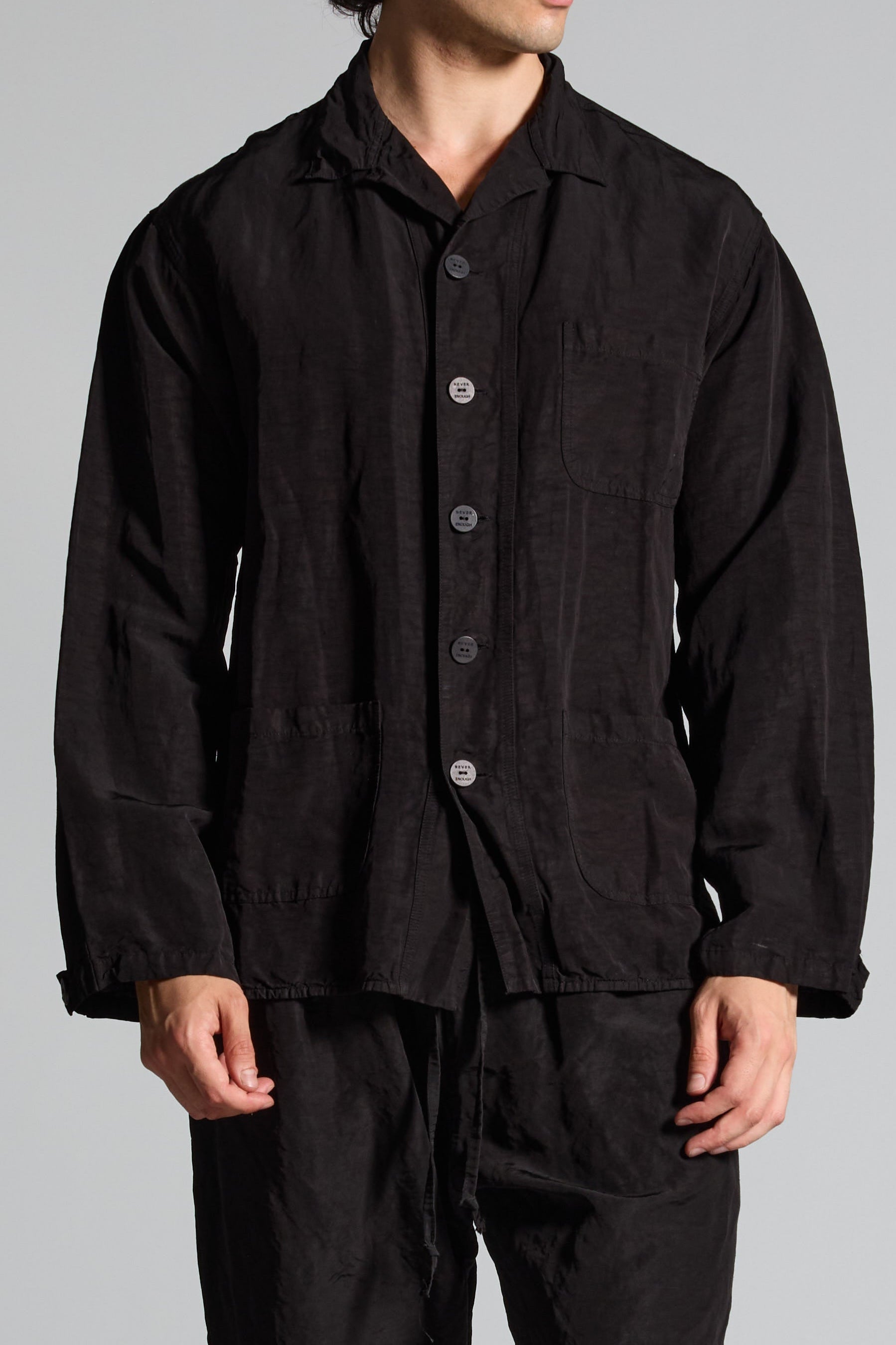 Men's linen-cupro shirt jacket MJA021