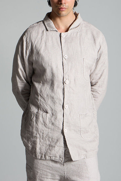 Giacca camicia in lino uomo MJA043