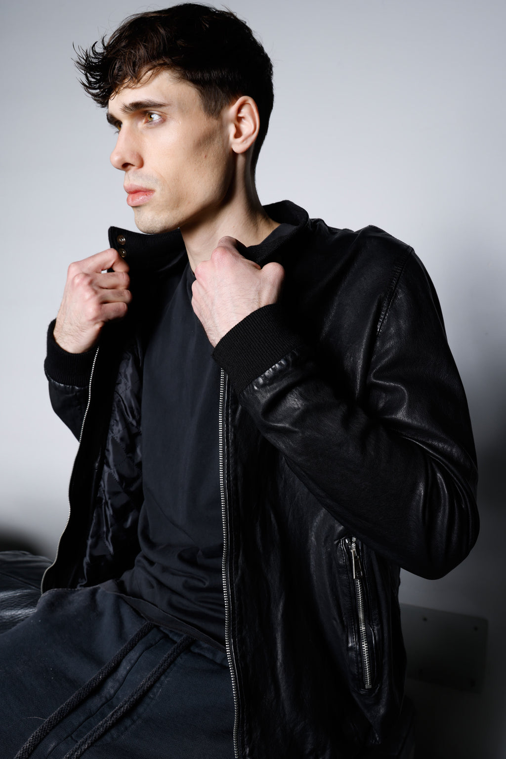 Real leather jacket MJL005