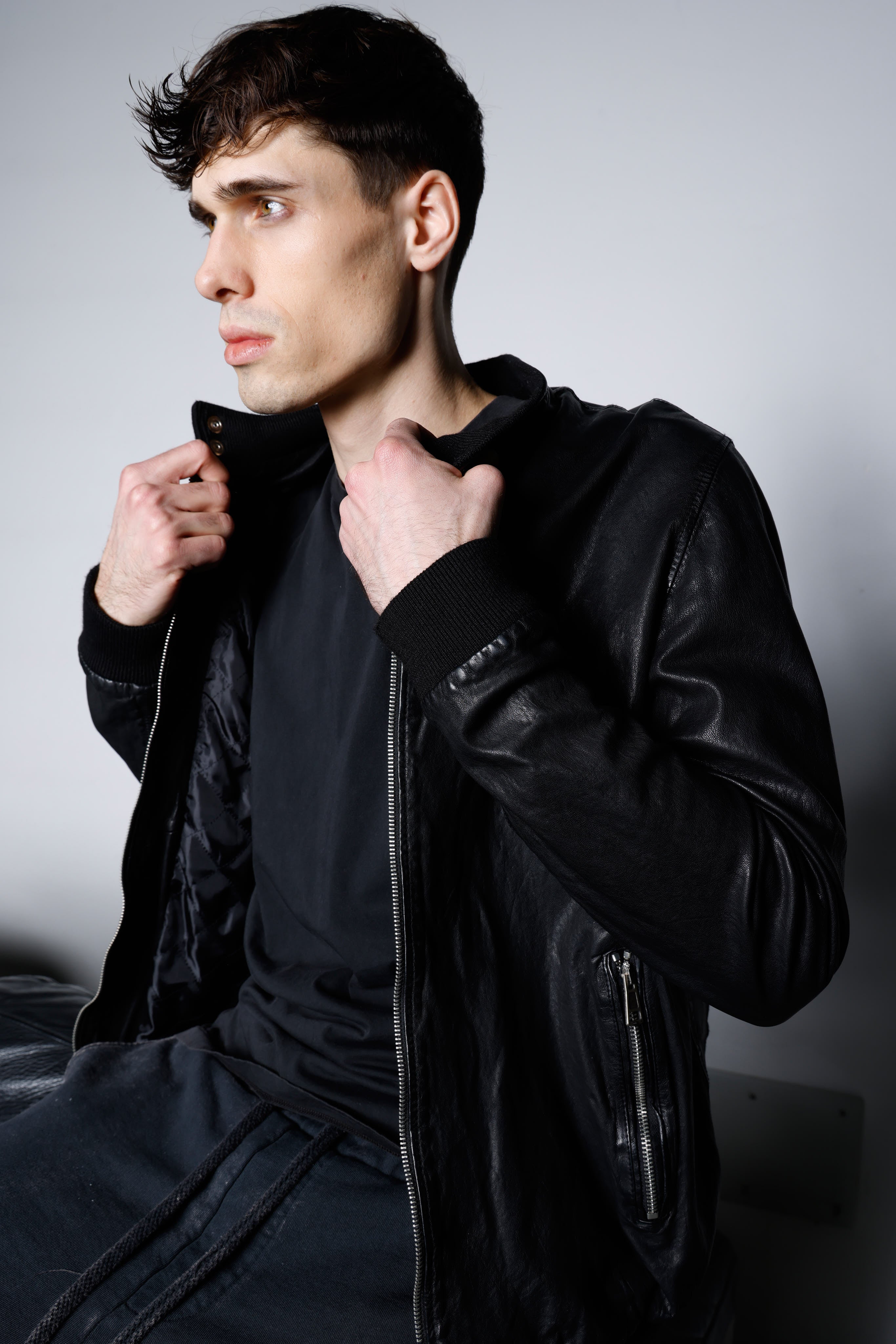 Real leather jacket MJL005
