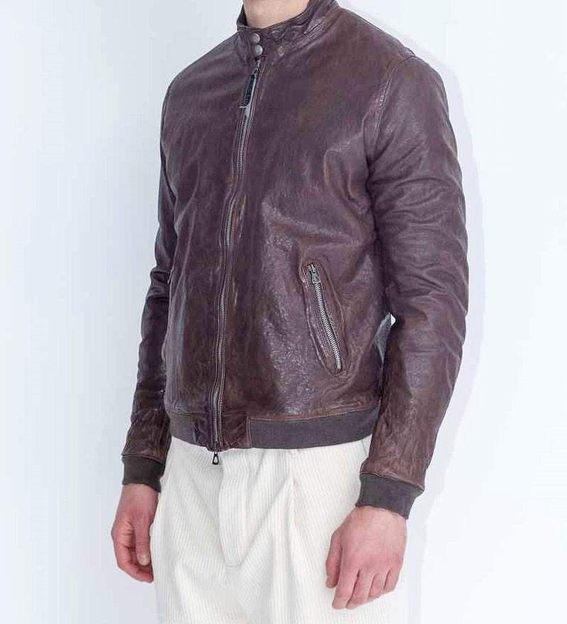 Real leather jacket MJL005