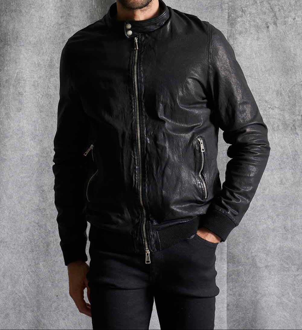 Real leather jacket MJL005