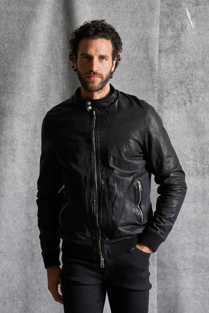 Real leather jacket MJL005