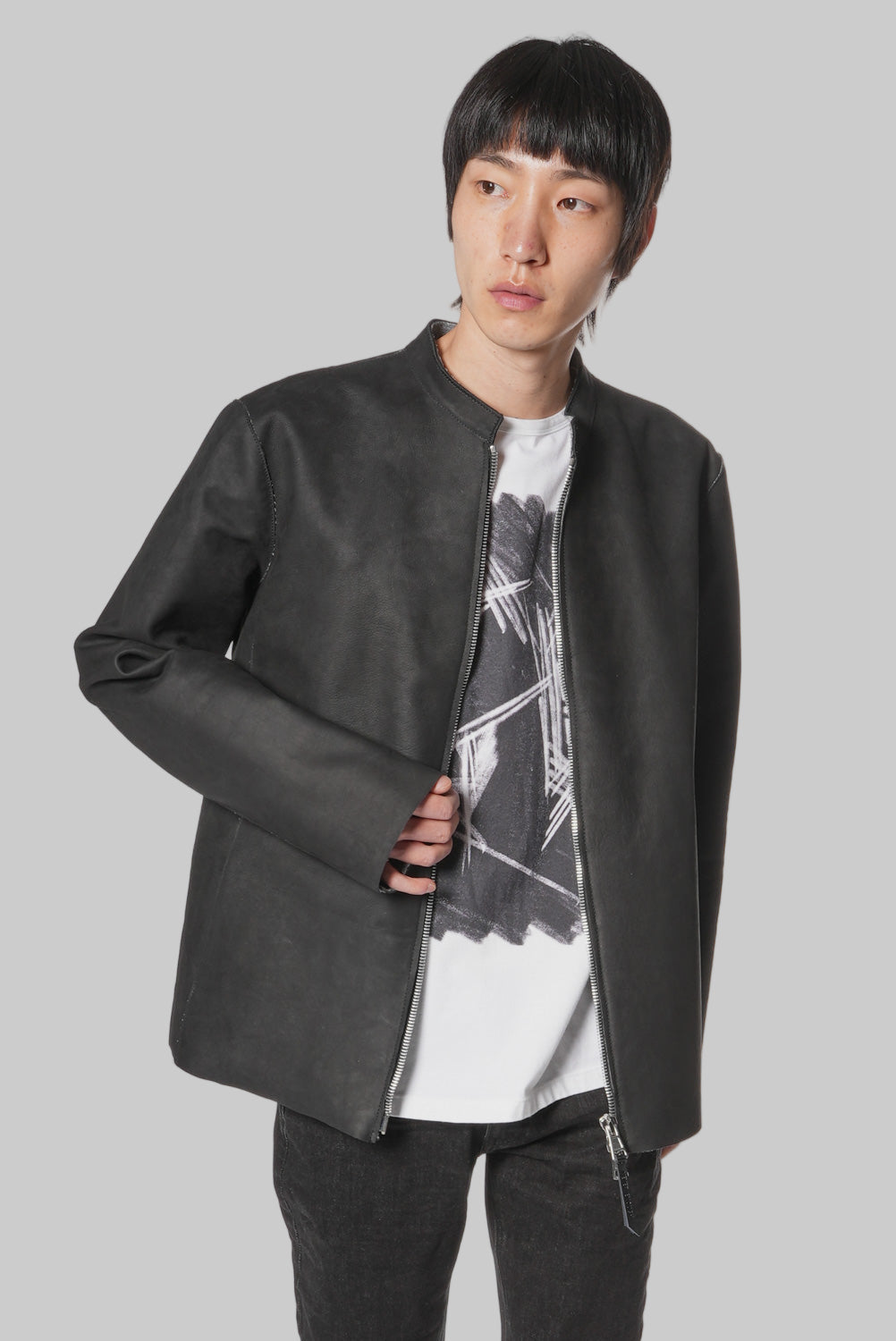 Giacca uomo in vera pelle inbottita MJL033