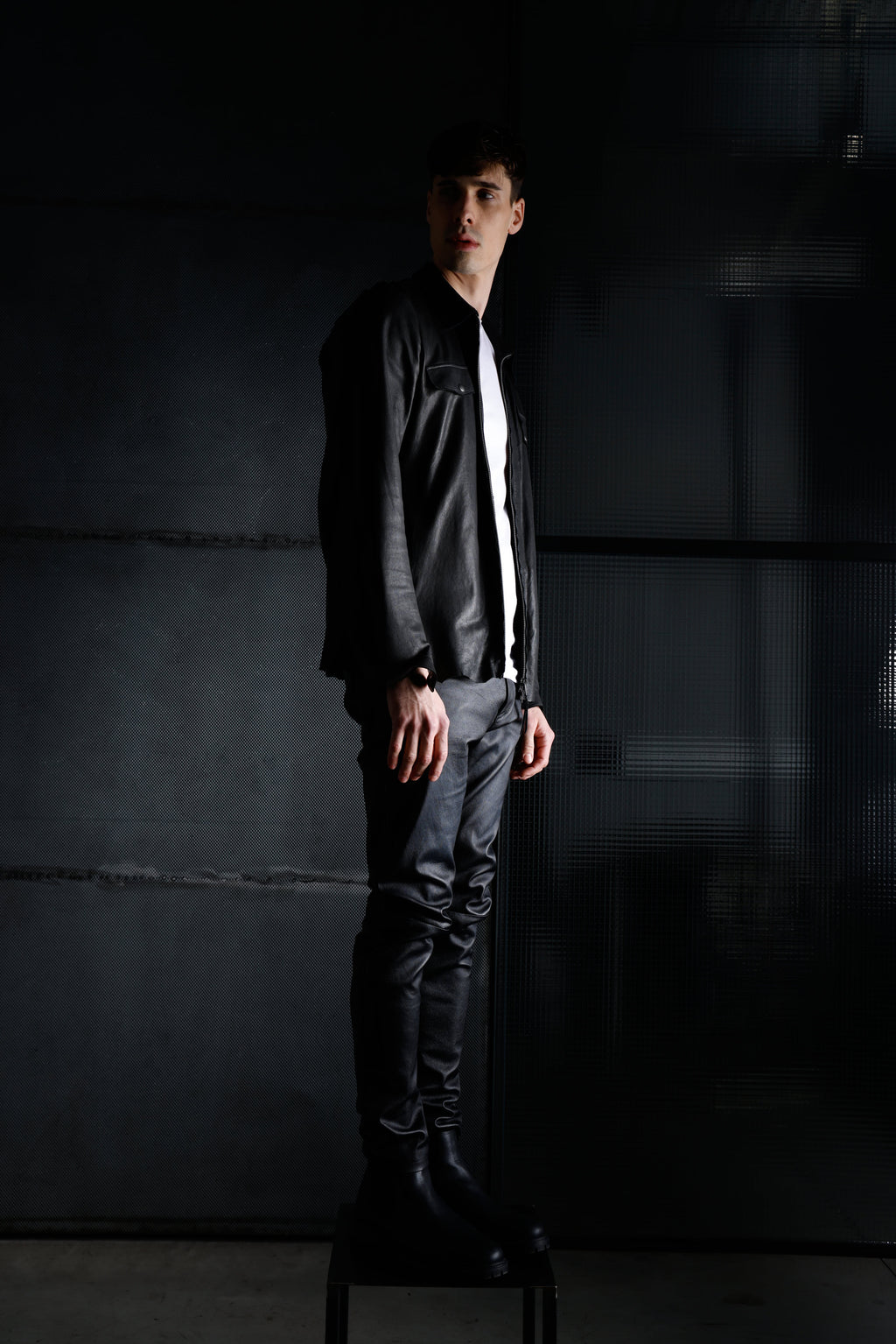 Genuine leather jacket MJL047