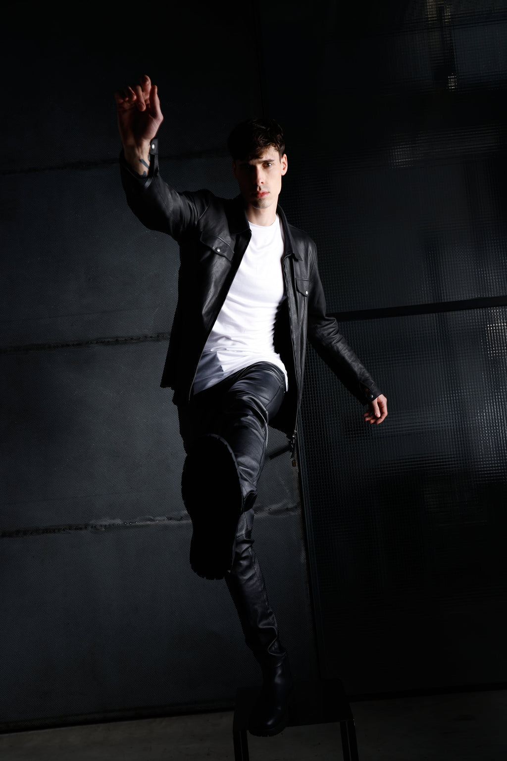 Genuine leather jacket MJL047