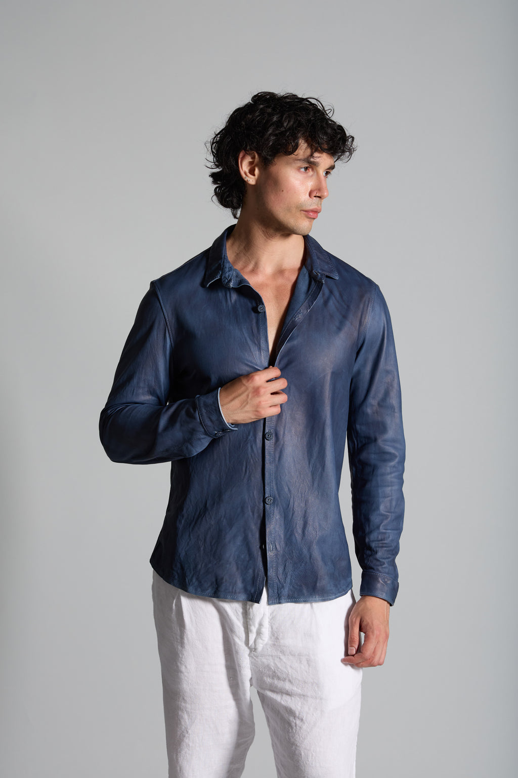 MEN'S LEATHER JACKET - SHIRT MJL066