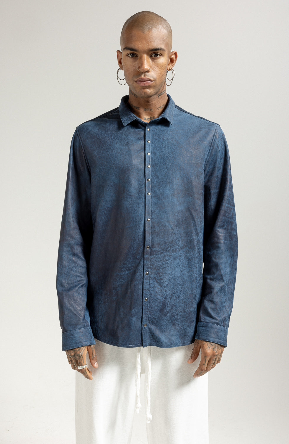 GIACCA - CAMICIA UOMO IN PELLE MJL066