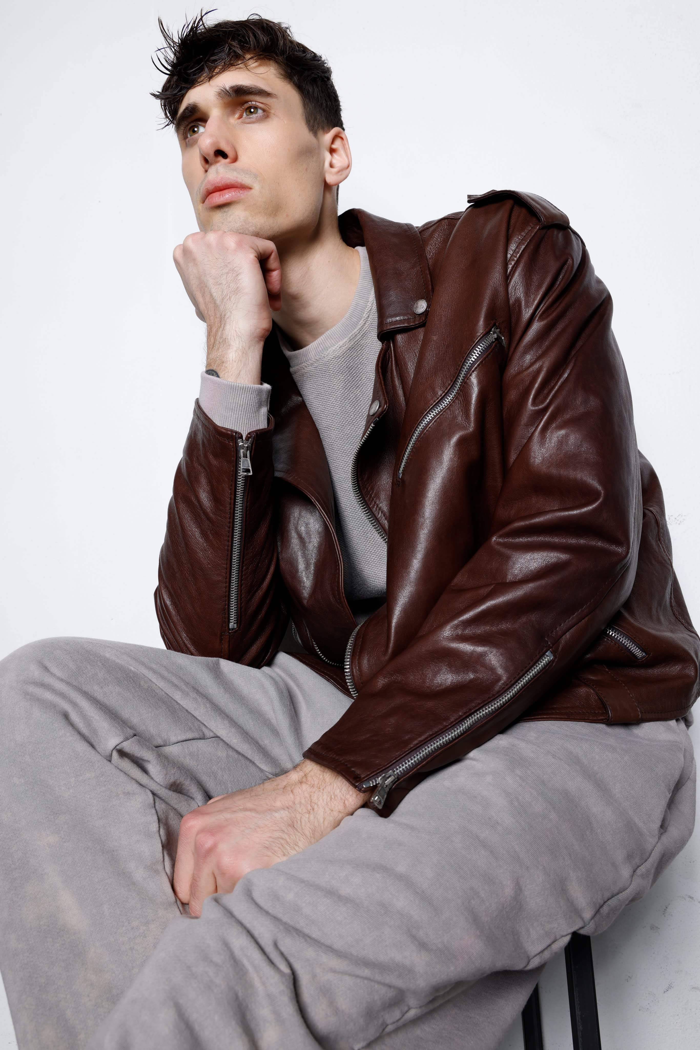 Genuine leather jacket MJL072