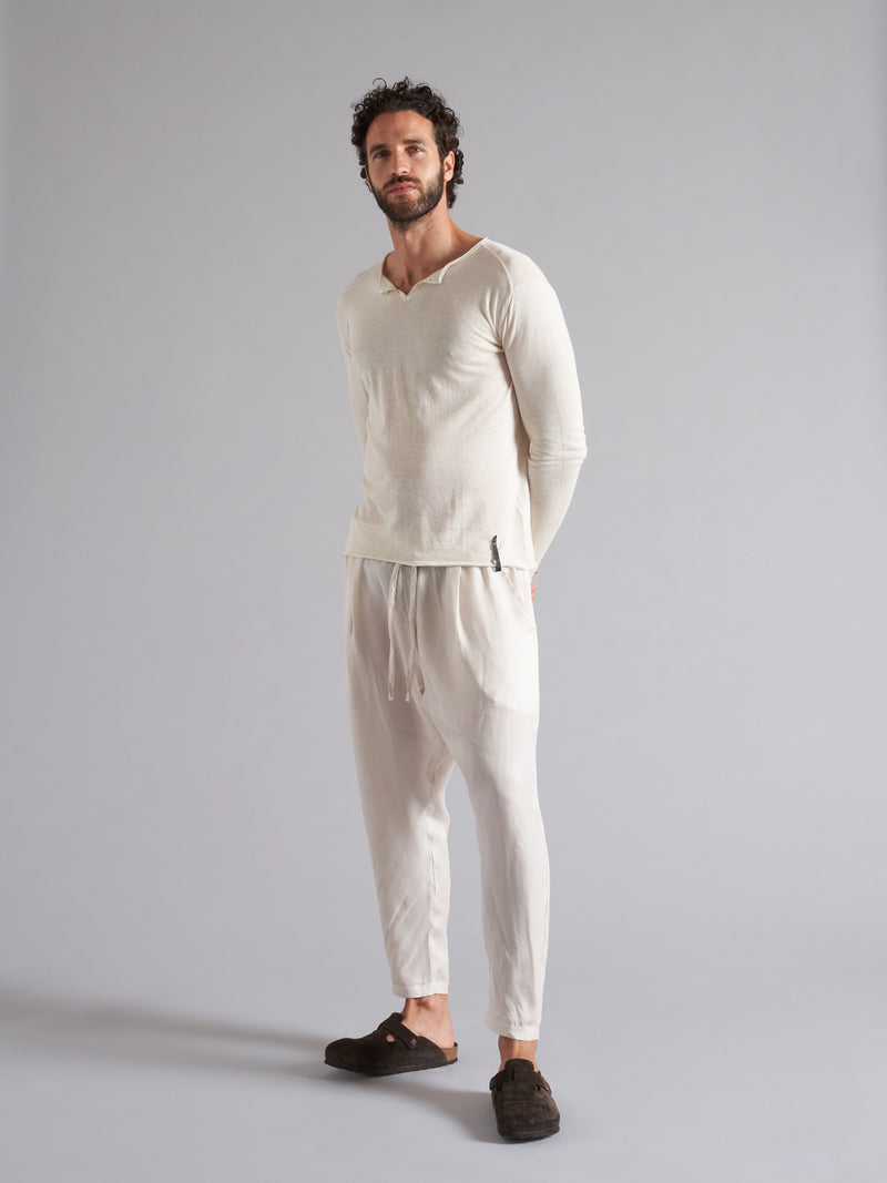 MPA020 W121 men's cupro trousers