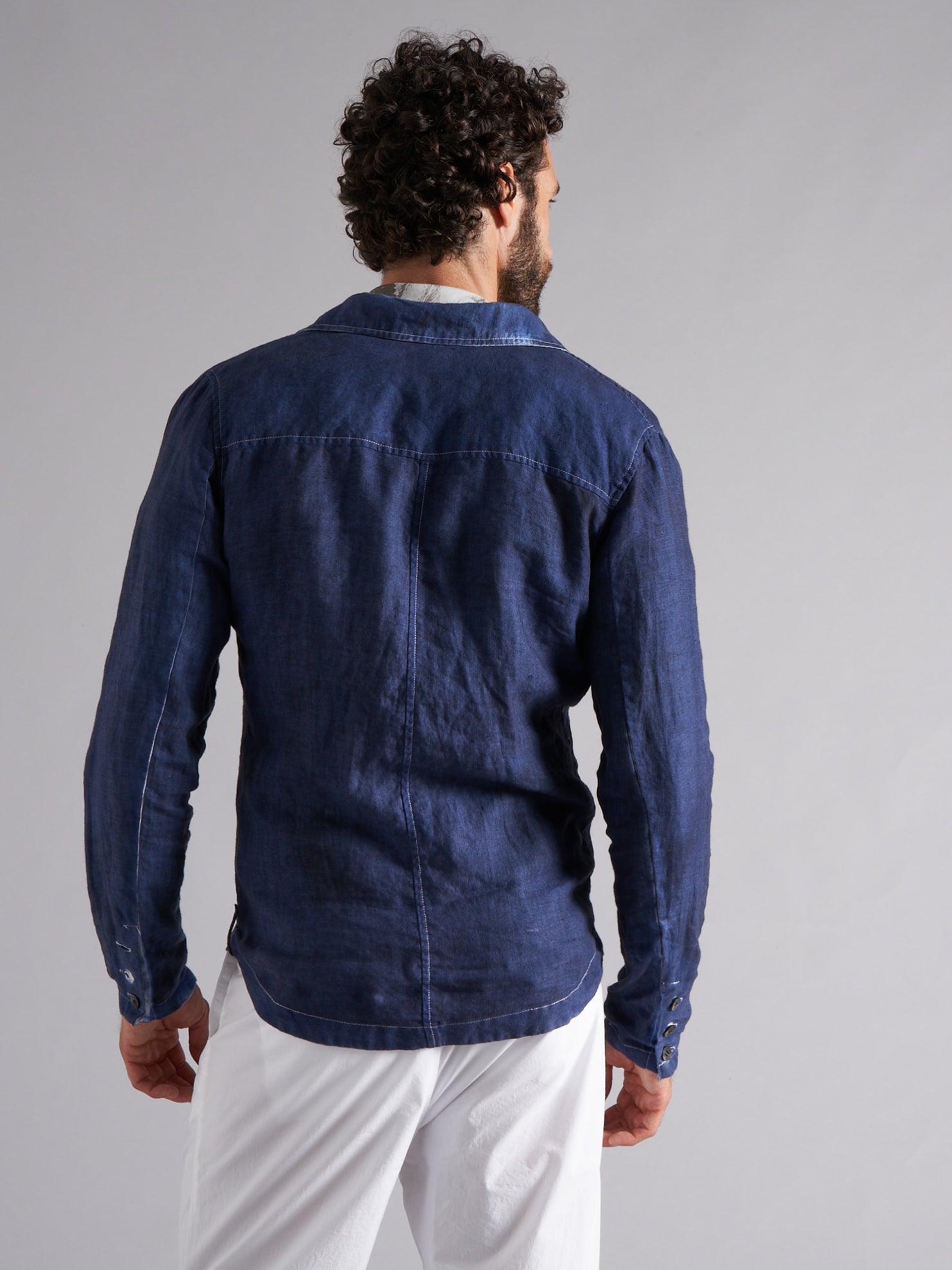 Men's linen shirt jacket MJA043 SH 0