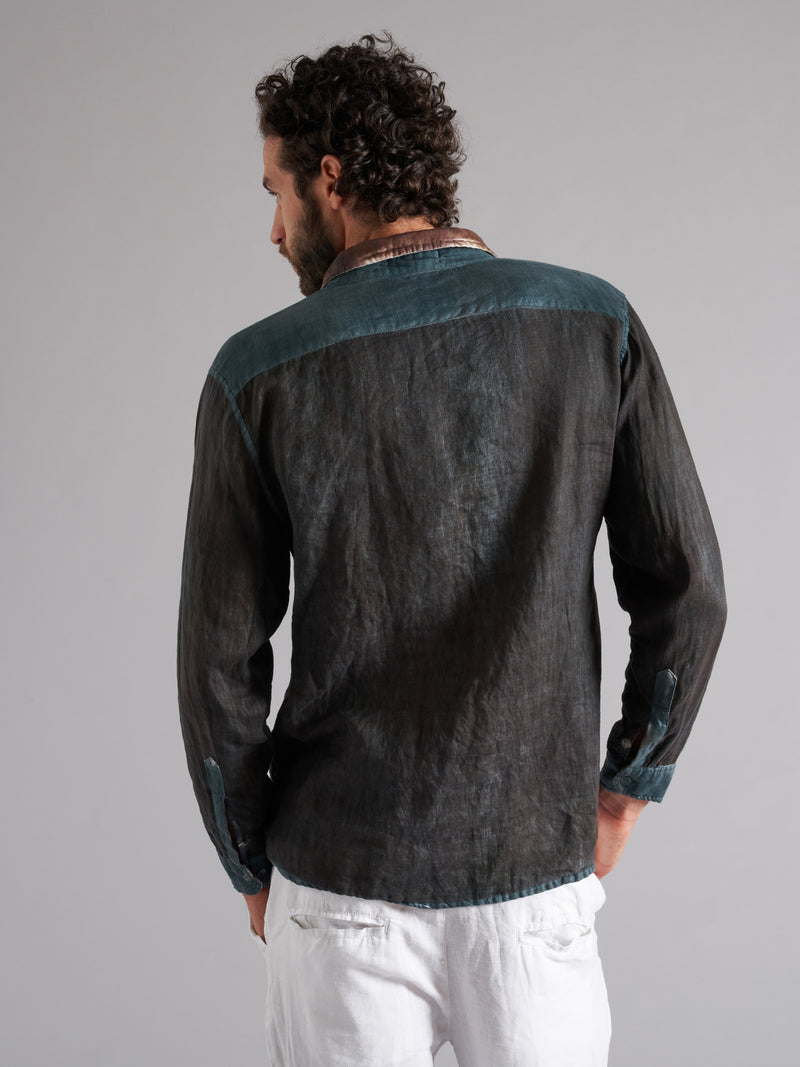 MSL026 long-sleeved linen shirt