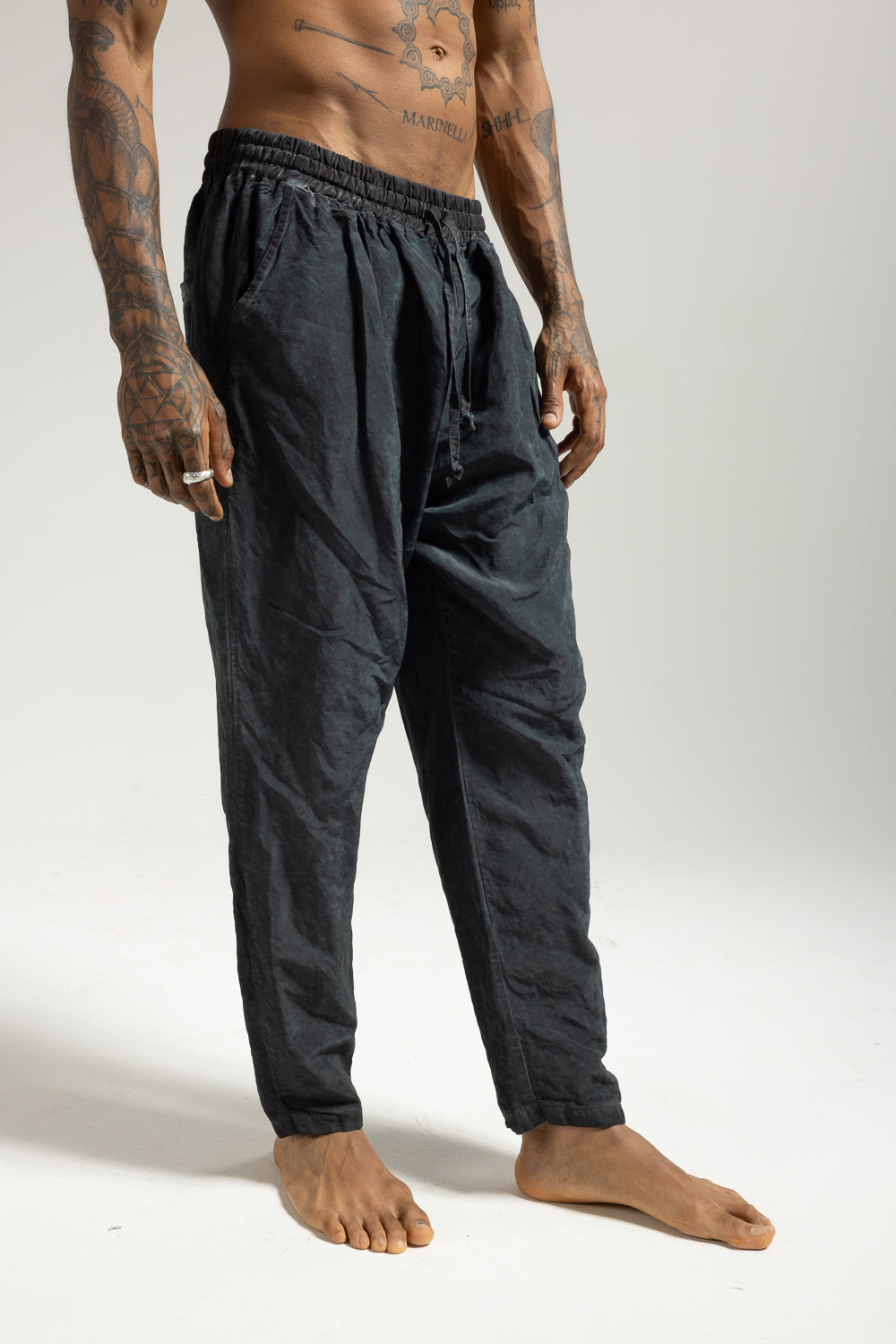 Pantalone uomo in lino e cupro MPA020 W138