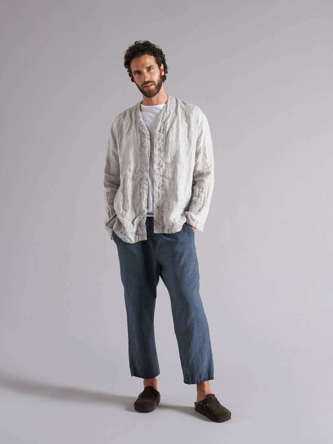 Pantalone in lino-cotone uomo MPA023