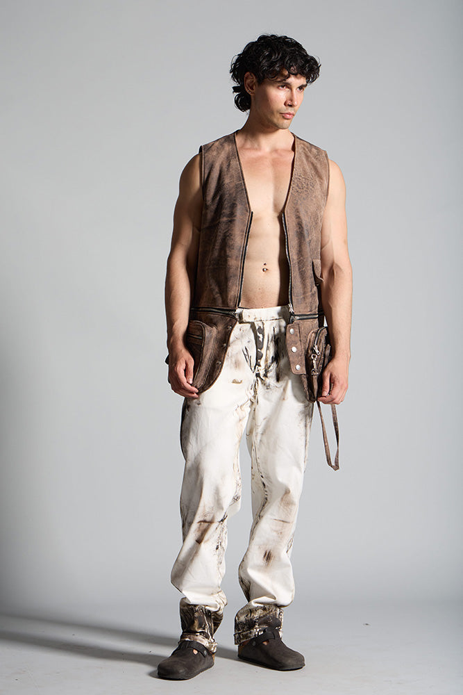 Pantalone uomo in cotone stretch tinto a mano MPA084 SH 8