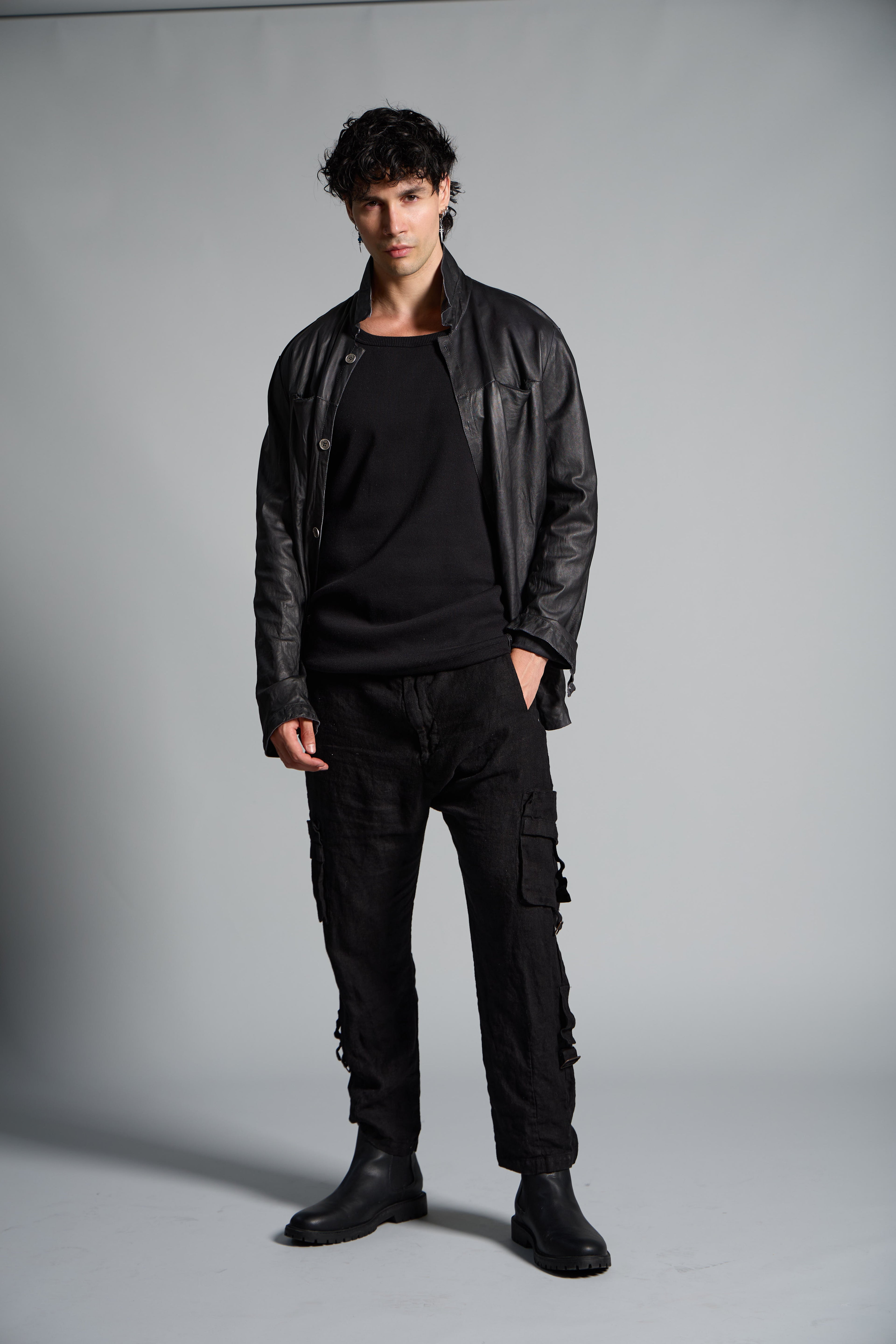 Men's Linen Trousers MPA075 W142 COAT