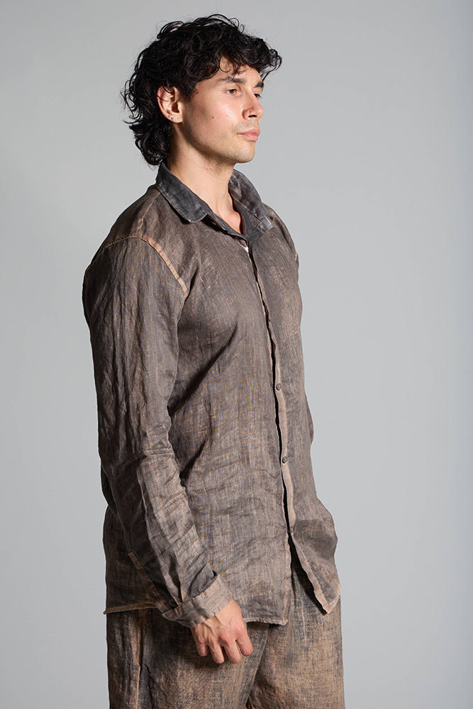 MSL009 long-sleeved linen shirt