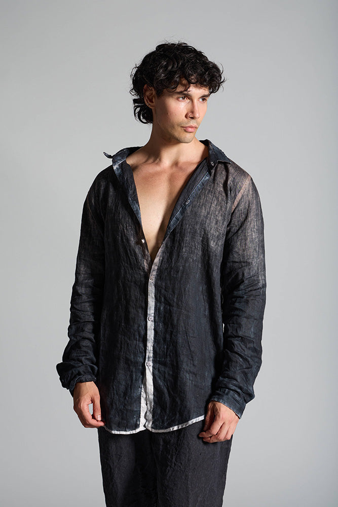 MSL009 long-sleeved linen shirt