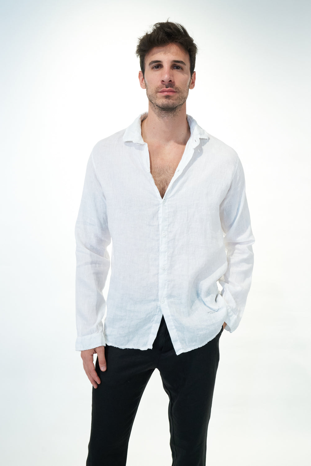 MSL009 long-sleeved linen shirt
