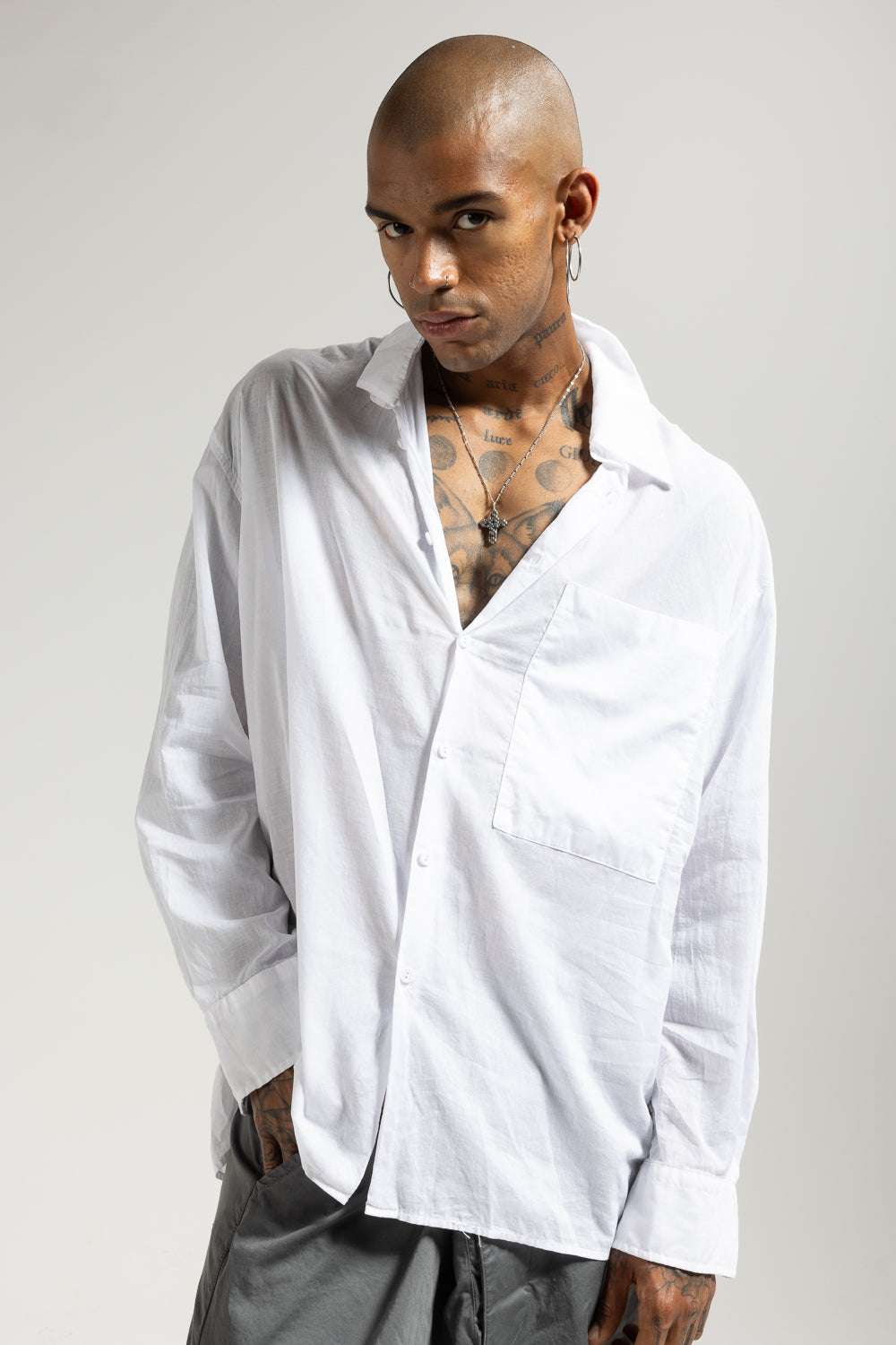 Men's cotton shirt MSL019 W062