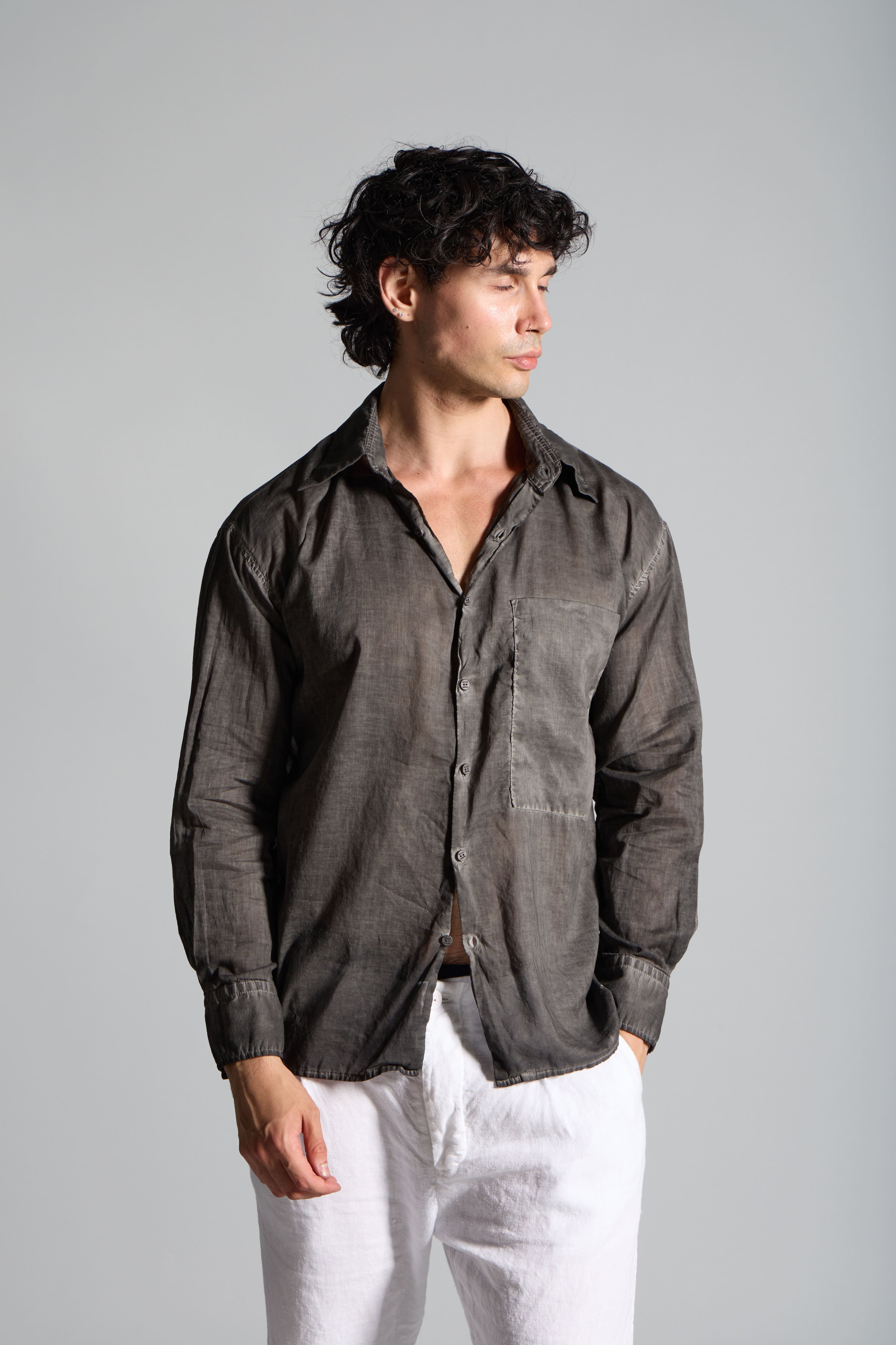 Men's cotton shirt MSL019 W062