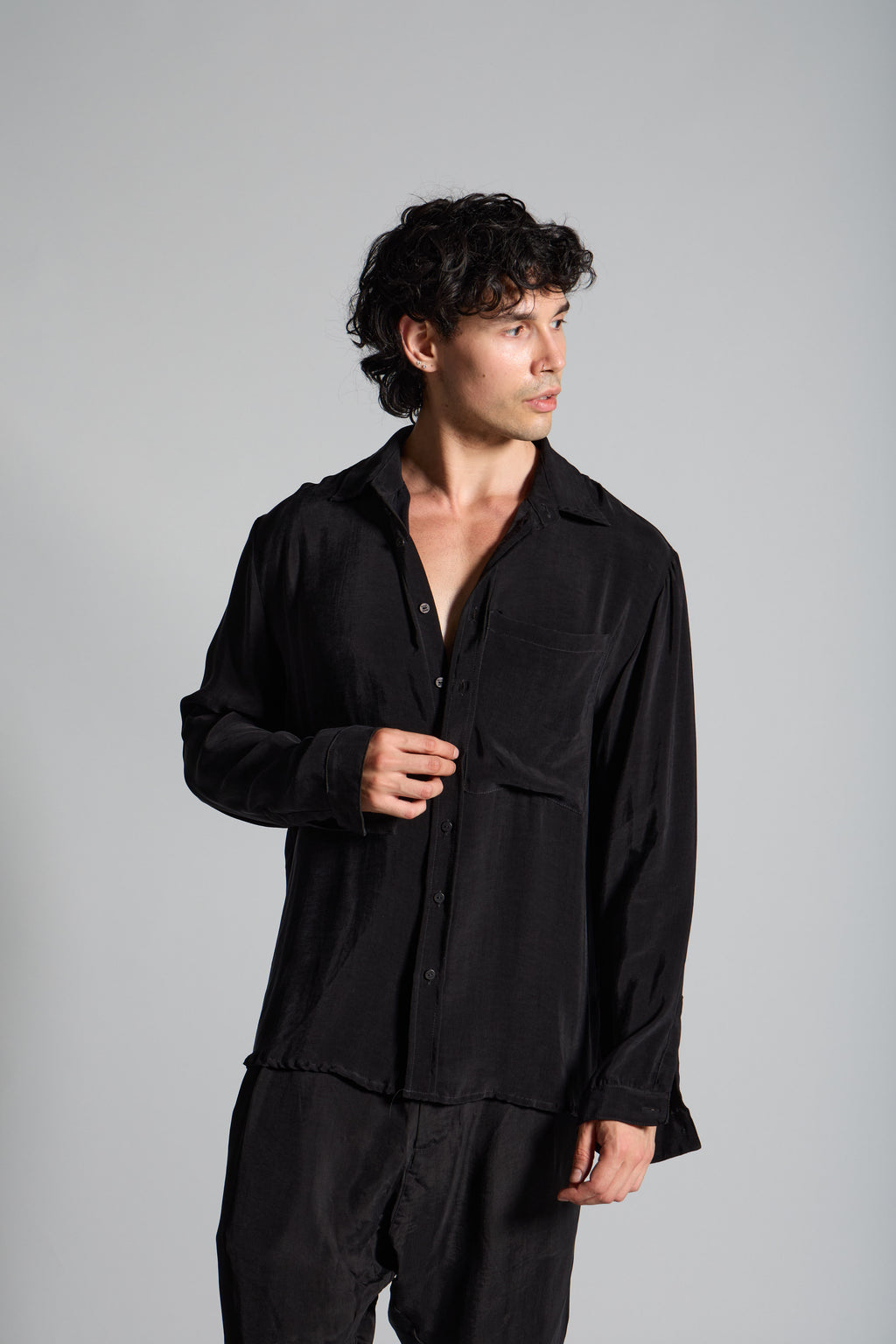 Camicia a maniche lunghe uomo in cupro 100% MSL022